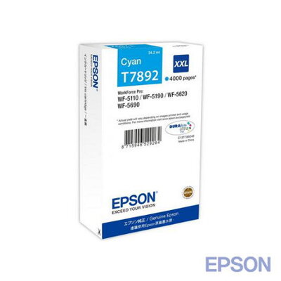 Epson T7892 XXL DURABrite Ultra Ink Cyan