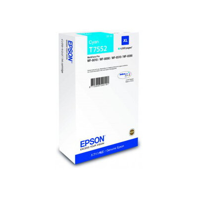 EPSON INK T7552 XL / CYAN - azúrová