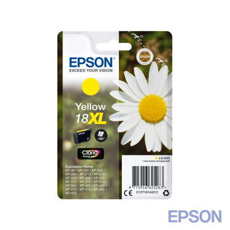 Epson 18 XL Claria Ink Yellow
